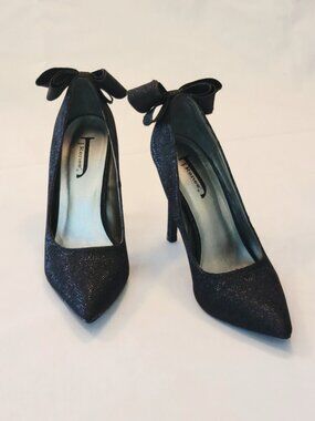 J. Renee Black Bow Heels